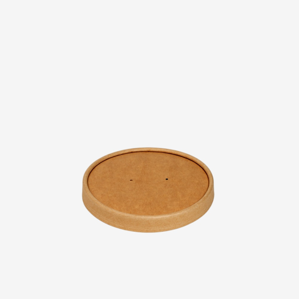 Kraft brown lid for soup bowl