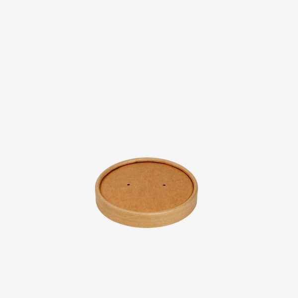 Kraft brown lid for soup bowl